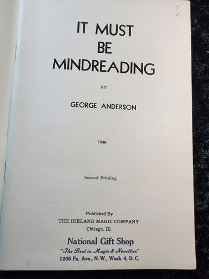 It Must Be Mindreading - George Anderson