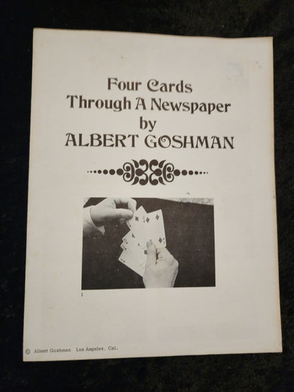 Four Cards Through A Newspaper - Albert Goshman