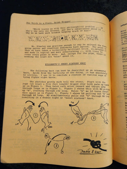 A Ring and Rope and Around The Table Lecture Notes - Phil Willmarth - SIGNED
