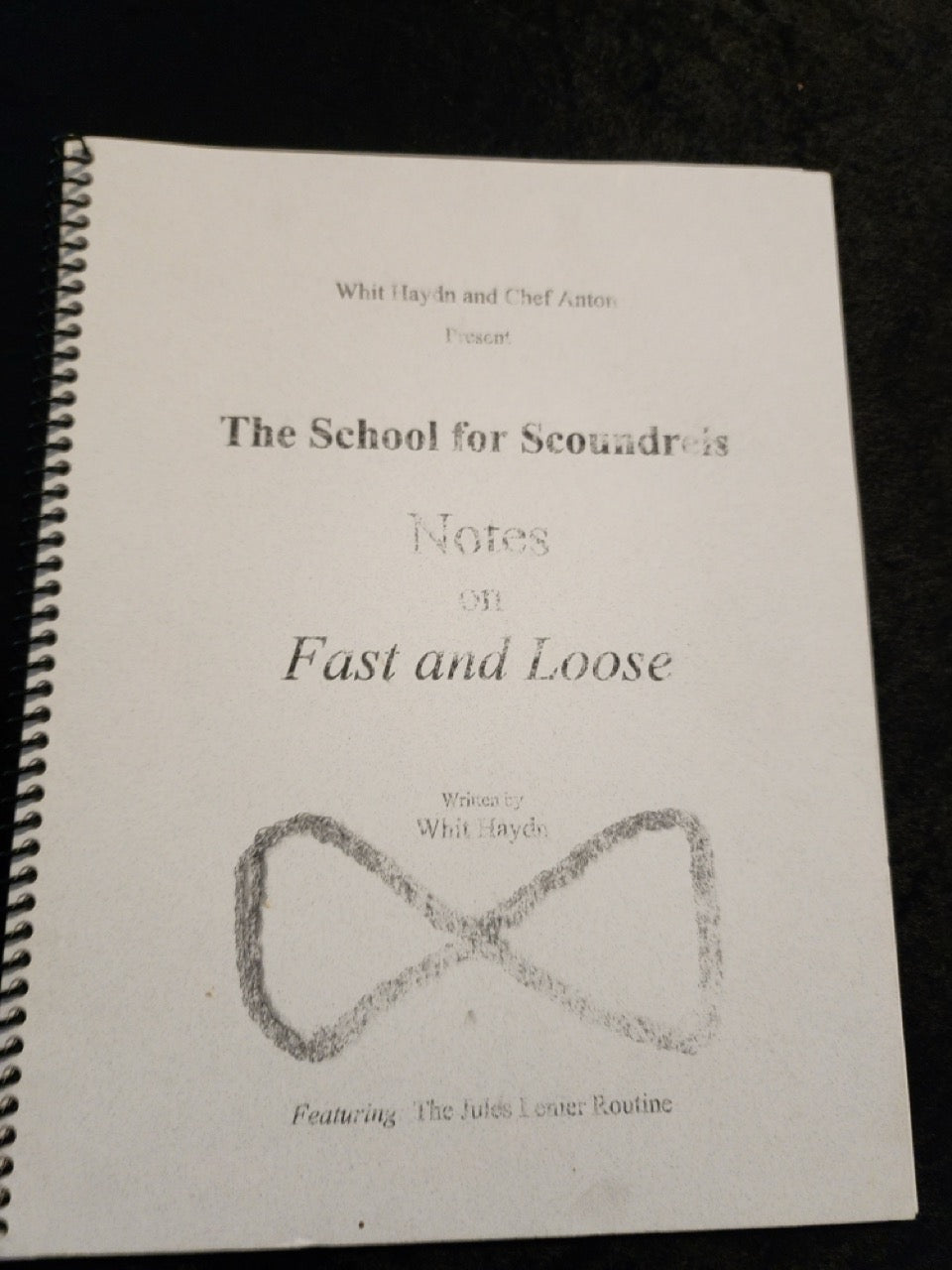 The School for Scoundrels: Notes on Fast and Loose - Whit Haydn