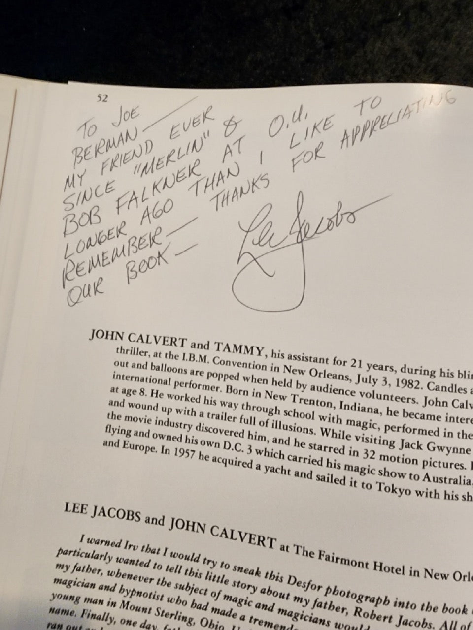 Great Magicians in Great Moments - Irving Desfor - SIGNED*