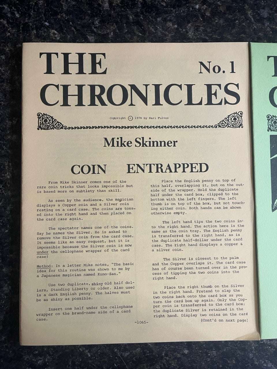 The Chronicles Magazine Complete File ( 36 Issues) - Karl Fulves (Set #2)