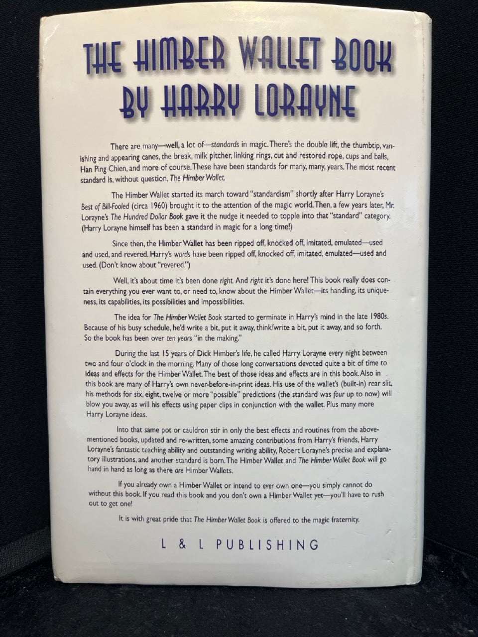 The Himber Wallet Book - Harry Lorayne (USED copy)