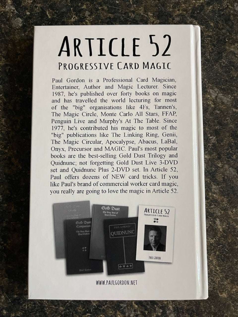 Article 52: Progressive Card Magic - Paul Gordon (Used Copy)