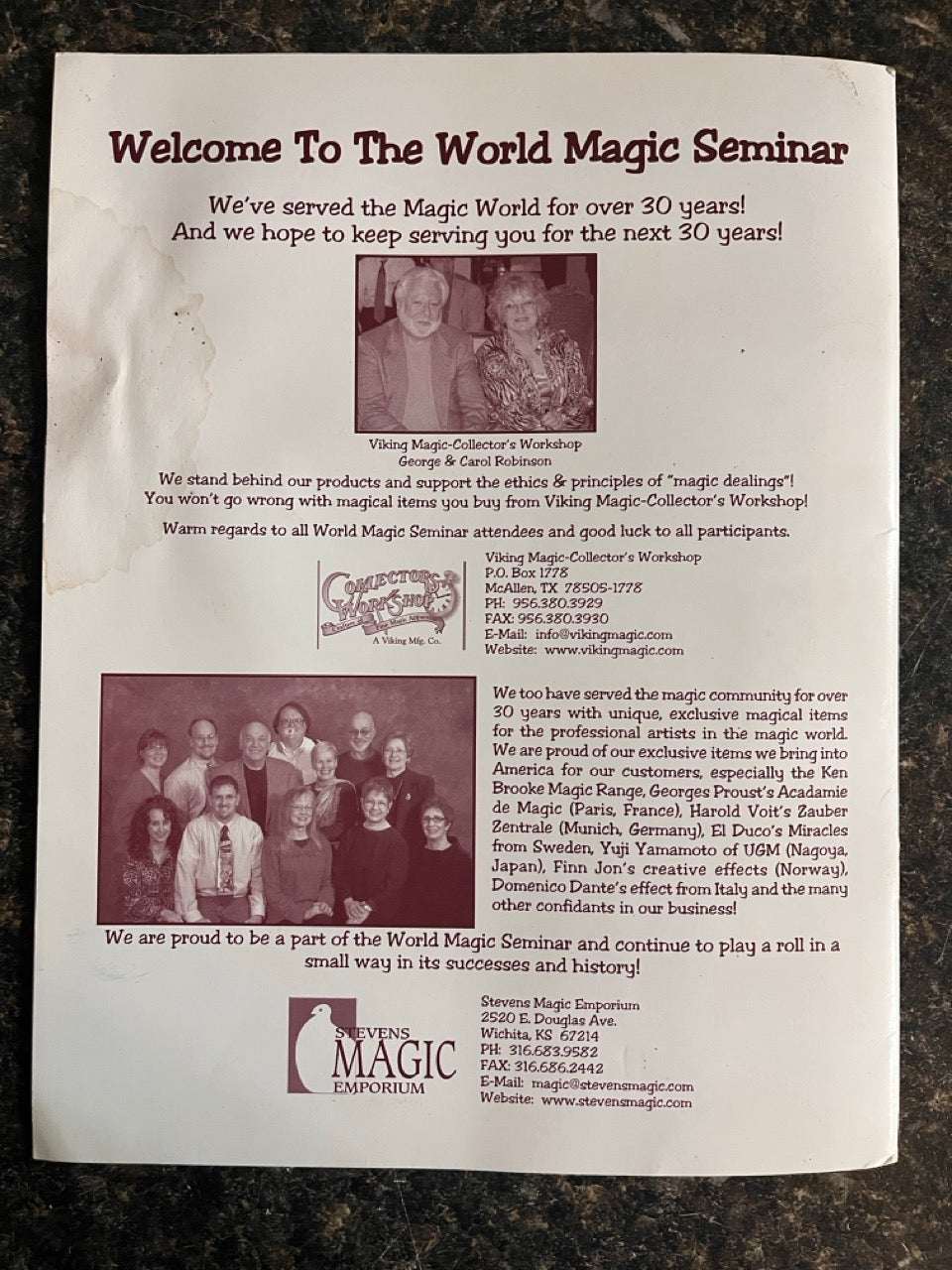 3 Convention/Advertising Programs - Various