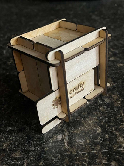 Plank Box - 3D Wooden Puzzle - Crafty Sunflower (SM5)