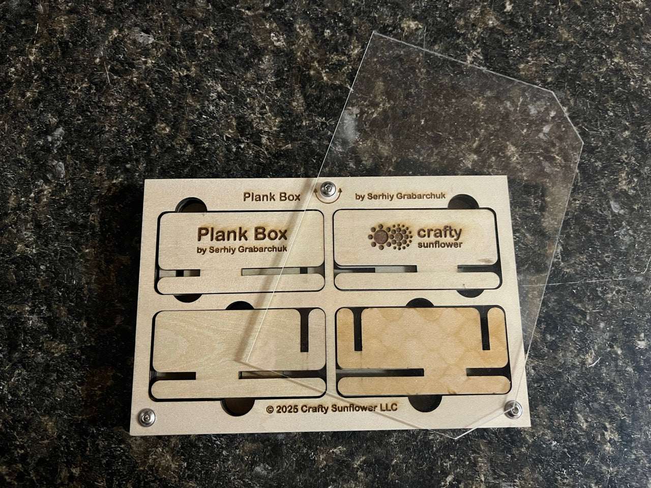 Plank Box - 3D Wooden Puzzle - Crafty Sunflower (SM5)