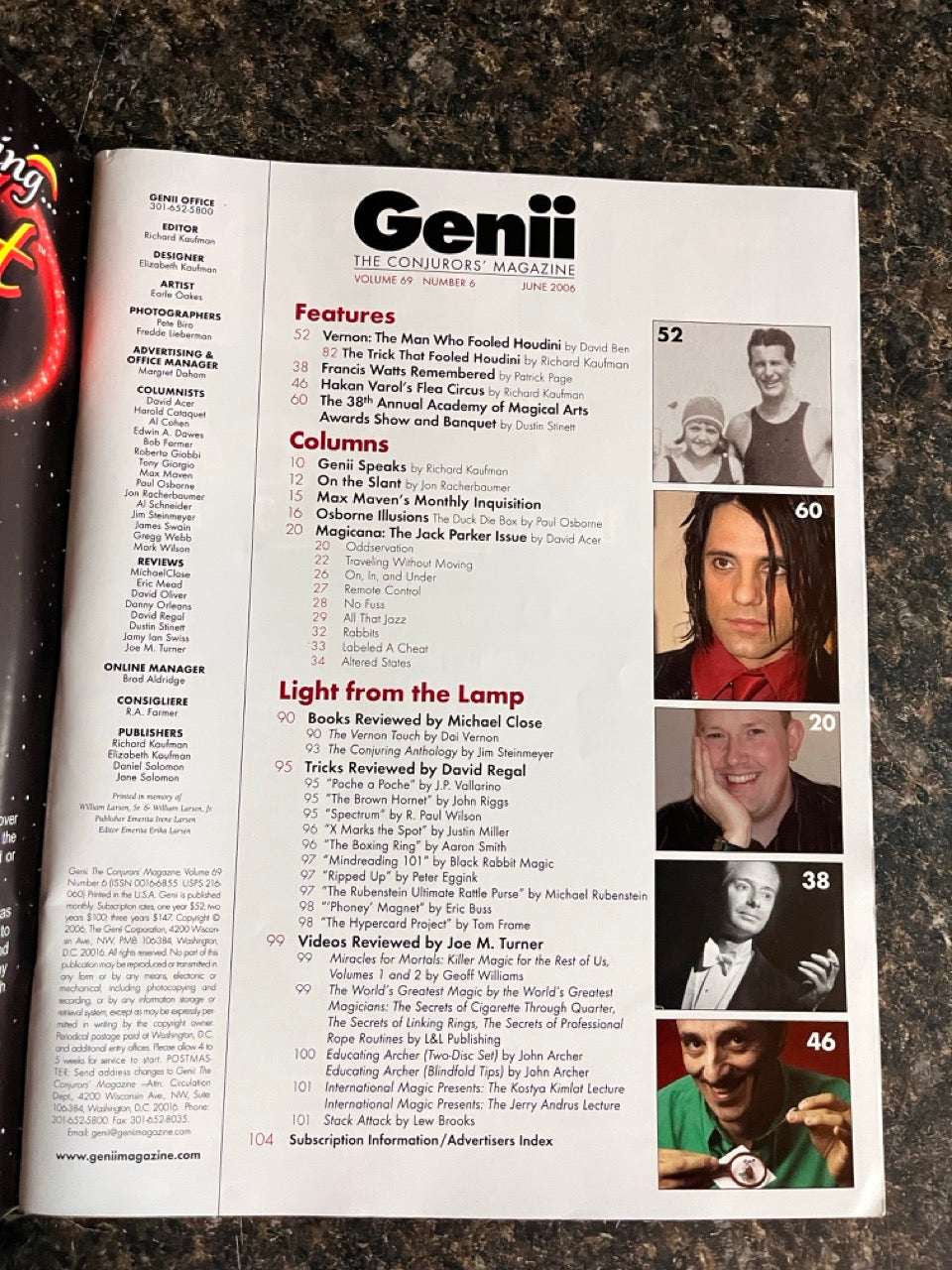 Genii Magazine (Dai Vernon issue), June 2006