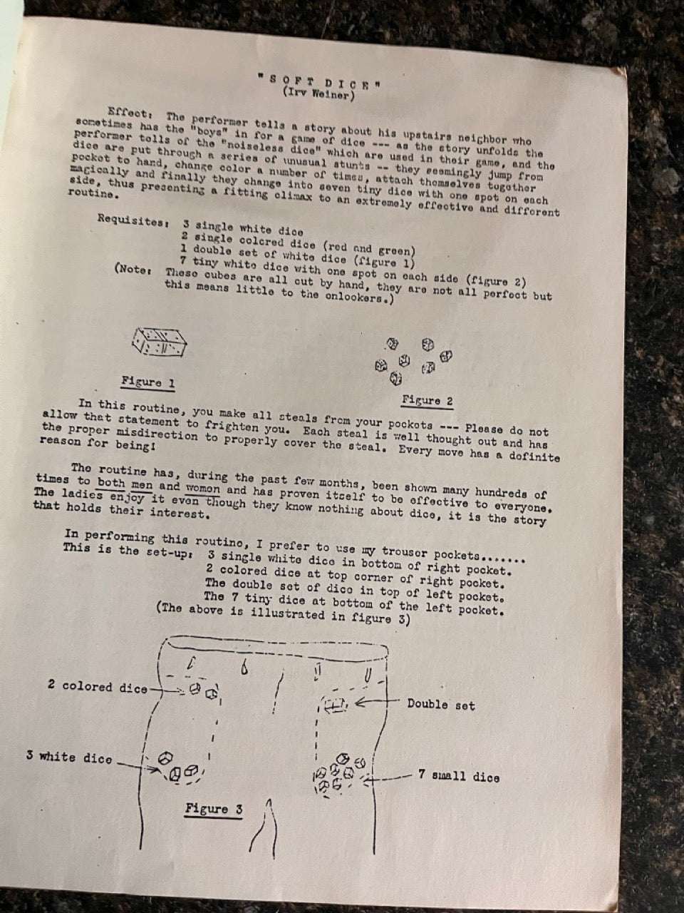 Irv Weiner's "Soft Dice"