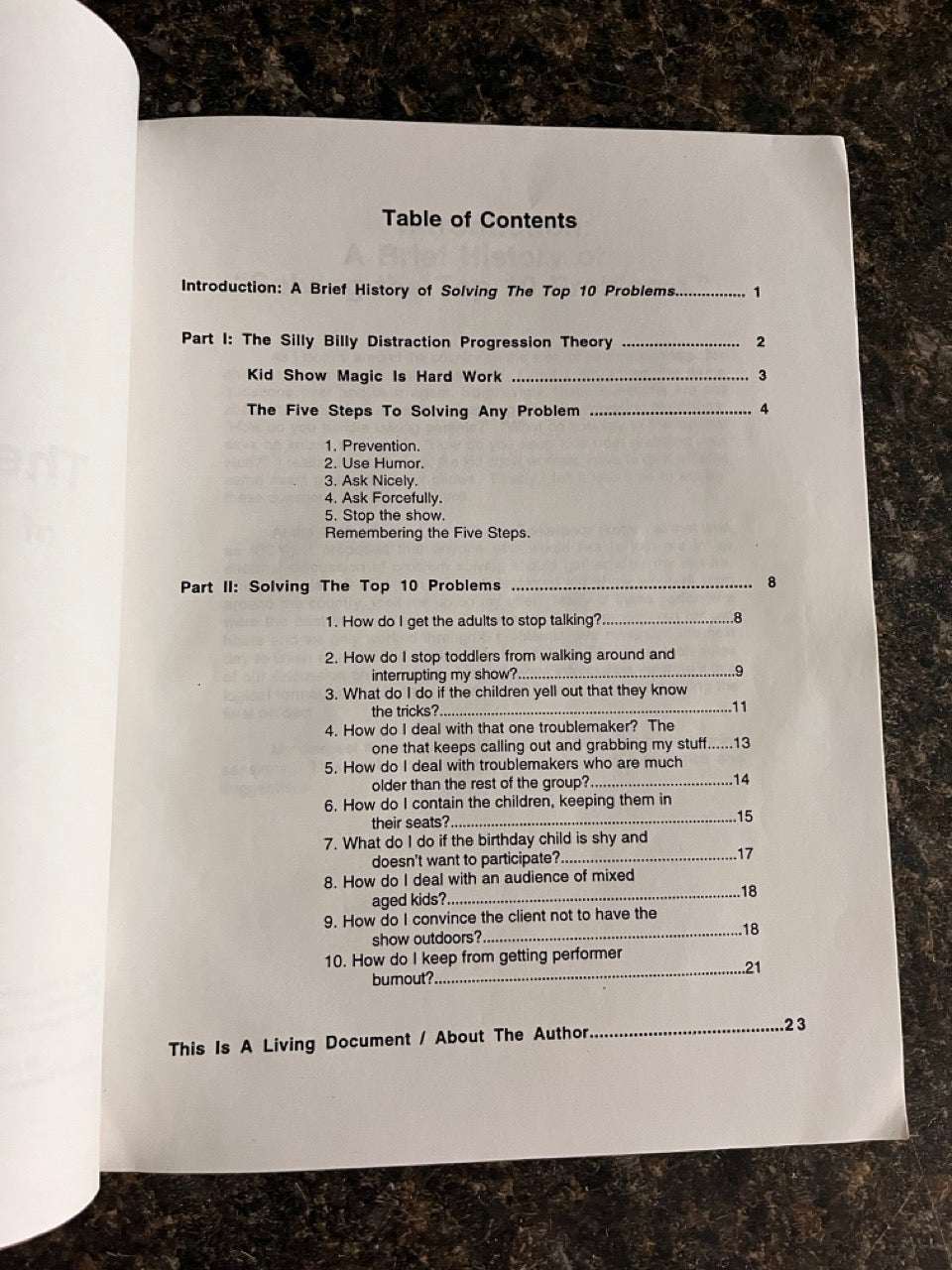 How To Solve The Top 10 Problems of Performing For Children - David Kaye (Silly Billy)