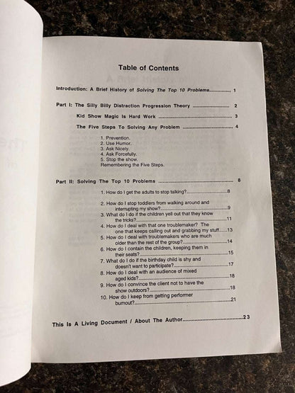 How To Solve The Top 10 Problems of Performing For Children - David Kaye (Silly Billy)