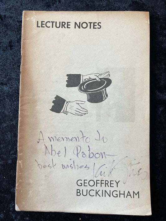 Lecture Notes - Geoffrey Buckingham