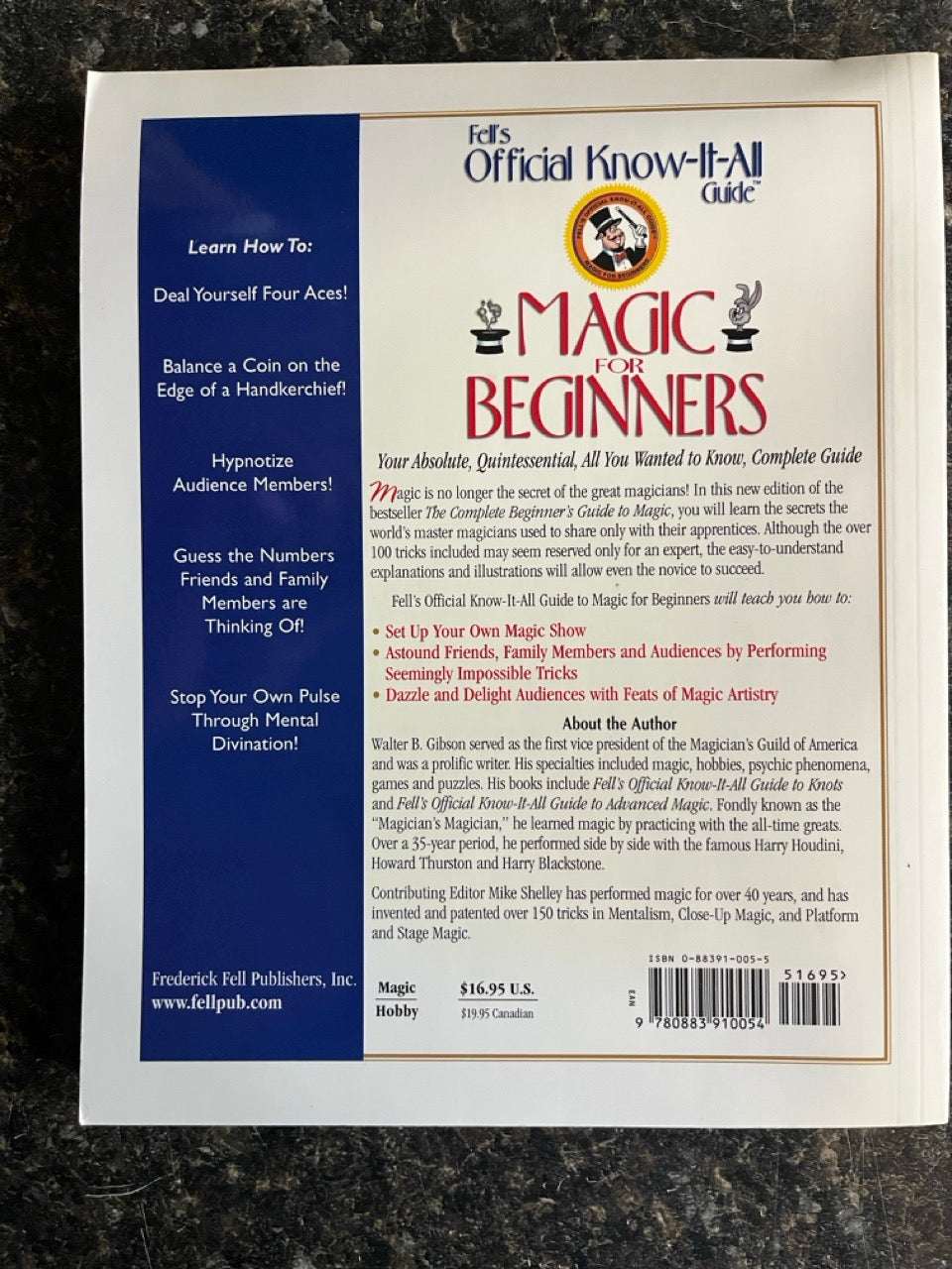 Fell's Official Know-It-All Guide to Magic for Beginners- Walter Gibson