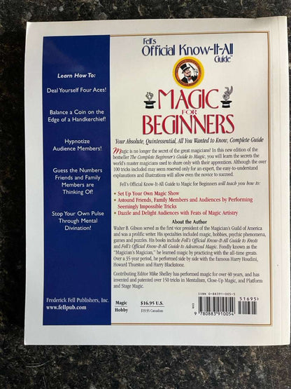 Fell's Official Know-It-All Guide to Magic for Beginners- Walter Gibson