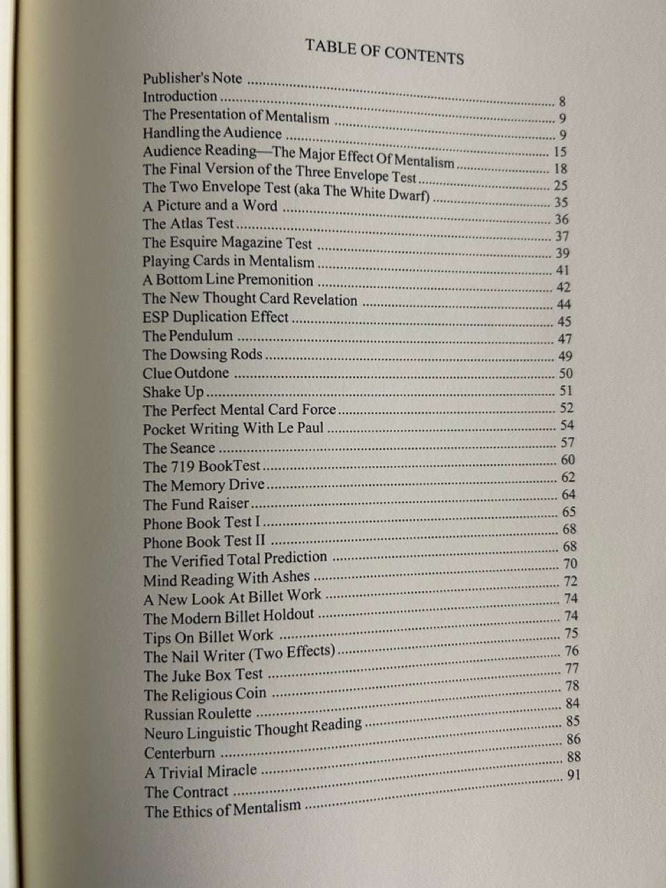 The Art of Mentalism - Robert Cassidy (Collector's Workshop edition)
