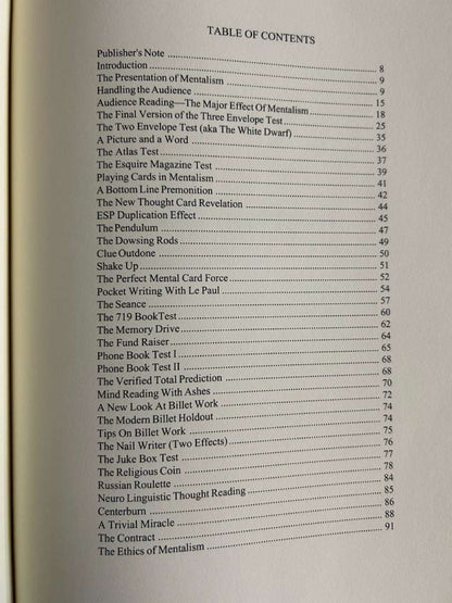 The Art of Mentalism - Robert Cassidy (Collector's Workshop edition)