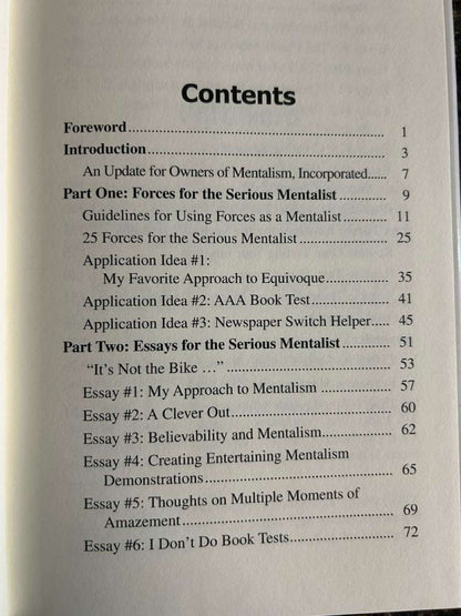 Mentalism Incorporated Vol. 2 - Chuck Hickok (2005 1st ed.)