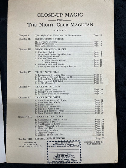 Close-Up Magic - Jean Hugard