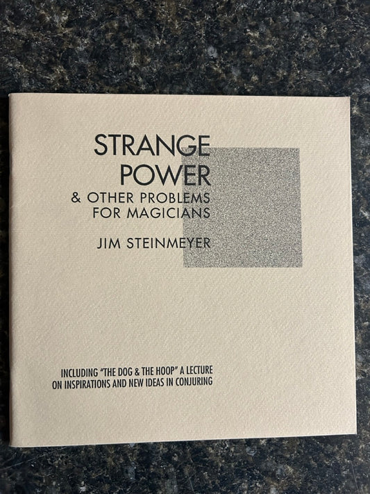 Strange Power & Other Problems For Magicians - Jim Steinmeyer (Defective copy)