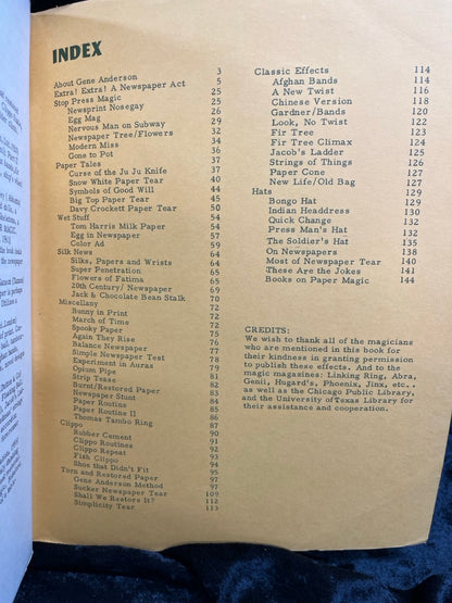 Newspaper Magic - Gene Anderson & Frances Marshall