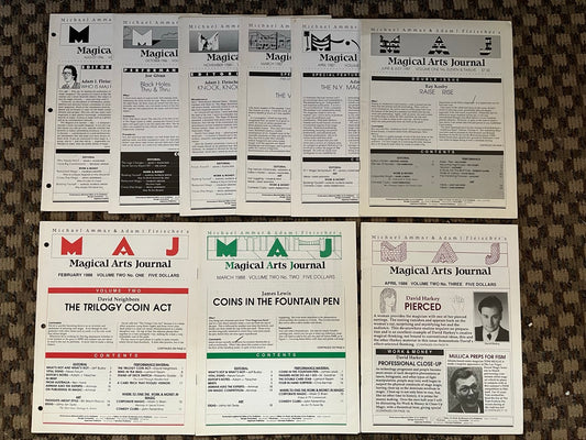 The Magical Arts Journal - Michael Ammar & Adam J. Fleischer (9 random issues)