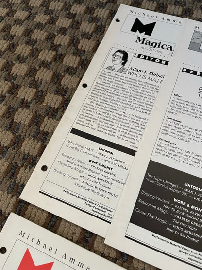 The Magical Arts Journal - Michael Ammar & Adam J. Fleischer (9 random issues)