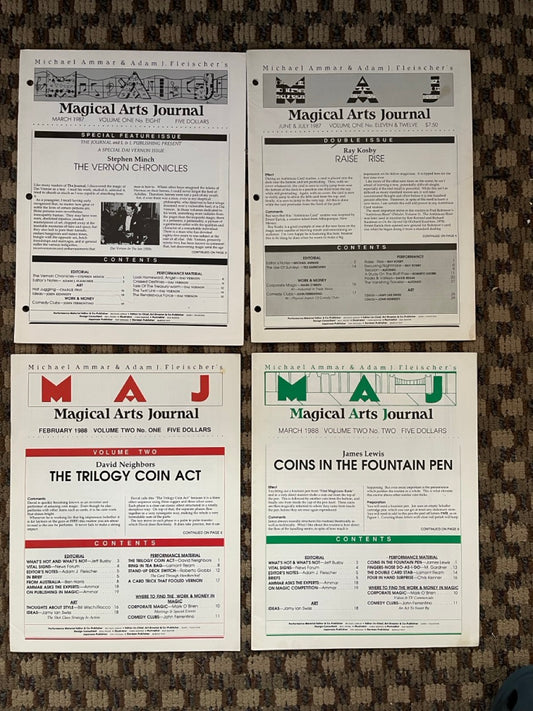 The Magical Arts Journal - Michael Ammar & Adam J. Fleischer (4 random issues)