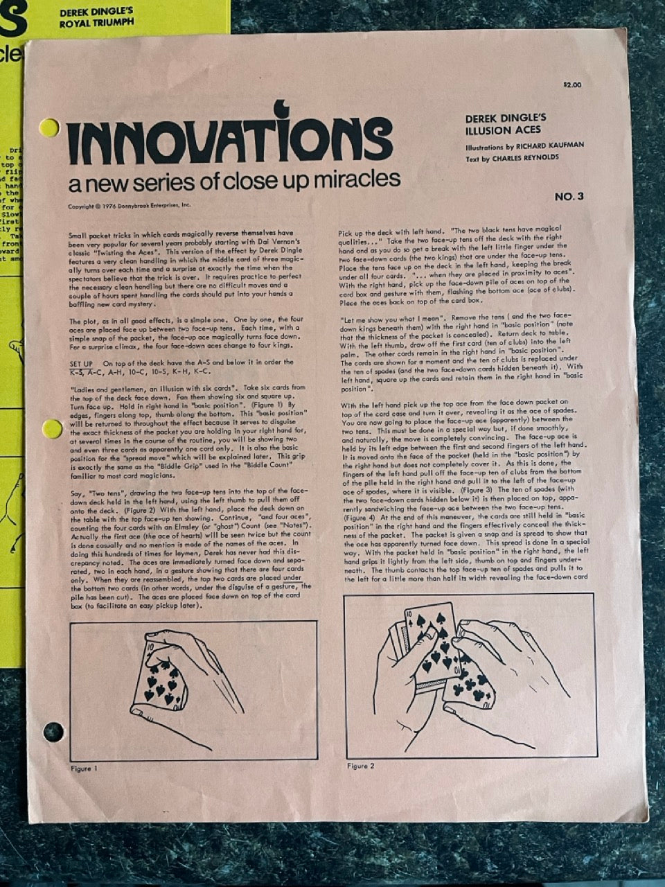 Innovations Periodical #3: Derek Dingle's Illusion Aces