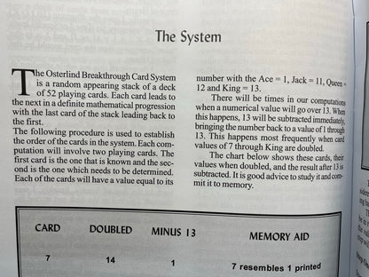 The Osterlind Breakthrough Card System (20th Anniversary edition)- Richard Osterlind