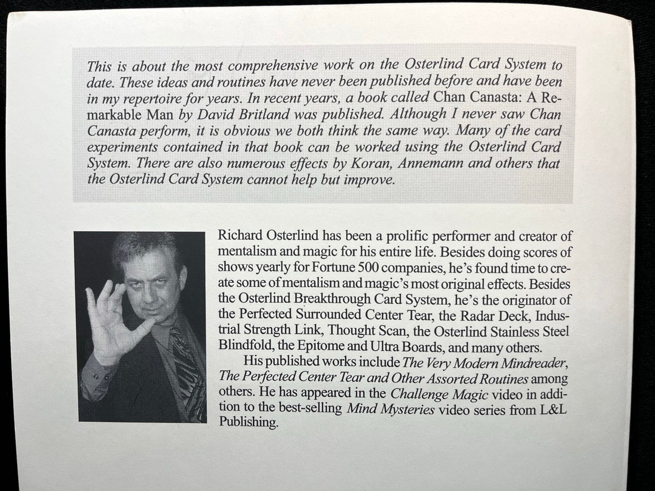 The Osterlind Breakthrough Card System (20th Anniversary edition)- Richard Osterlind