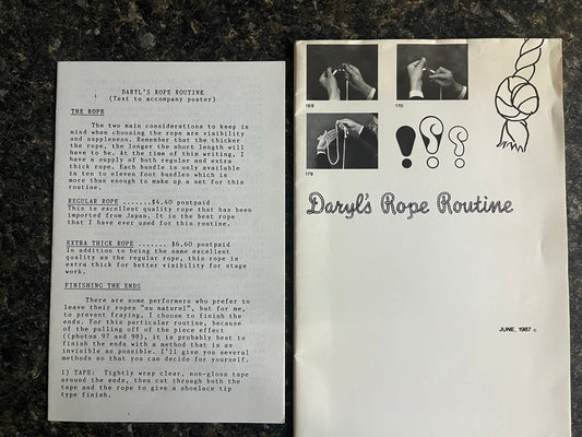 Daryl's Rope Routine - Poster and Instructions