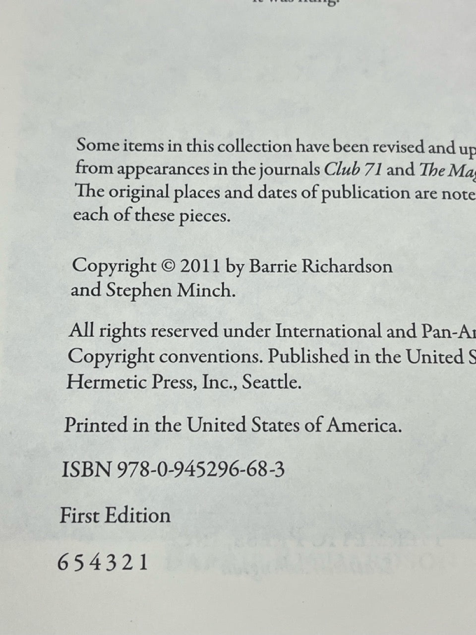 Curtain Call - Barrie Richardson (1st ed.)