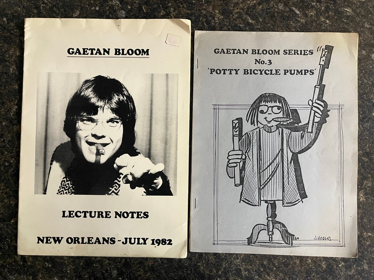 Gaetan Bloom Lecture Notes, New Orleans - July 1982 / Gaetan Bloom Series No. 3 (Potty Bicycle Pumps)