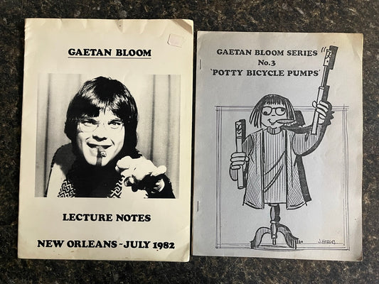 Gaetan Bloom Lecture Notes, New Orleans - July 1982 / Gaetan Bloom Series No. 3 (Potty Bicycle Pumps)