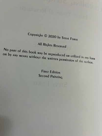 Gambling Sleight of Hand: Forte Years of Research - Steve Forte - SIGNED