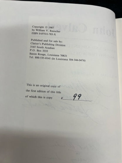 John Calvert, Magic & Adventures Around the World - William V Rauscher (SIGNED & NUMBERED)