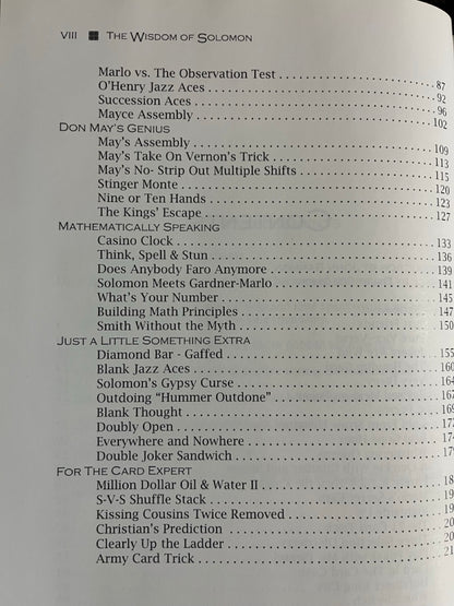 3 David Solomon titles (The Wisdom of Solomon, Solomon's Secrets, Solomon's Mind)