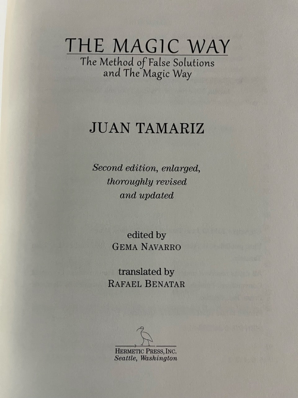The Magic Way - Juan Tamariz (1st ed.)