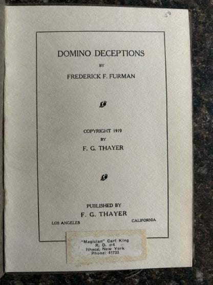 Domino Deceptions - Frederick F. Furman