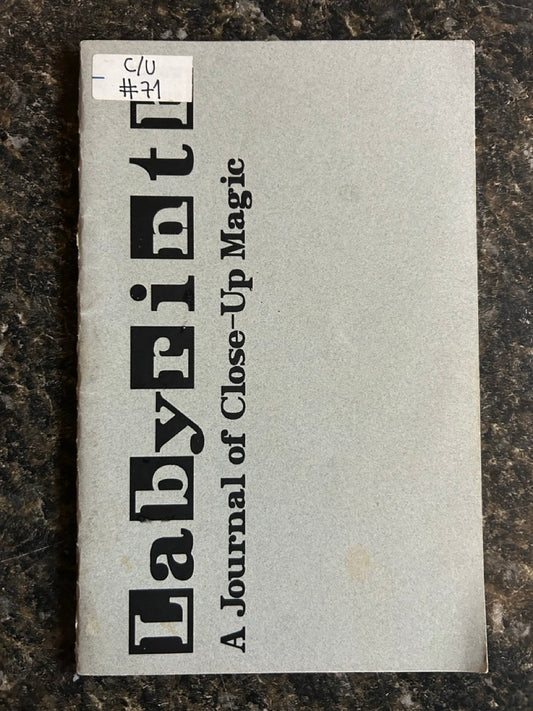 Labyrinth: A Journal of Close-Up Magic (Special Reprint #3) - Stephen Hobbs