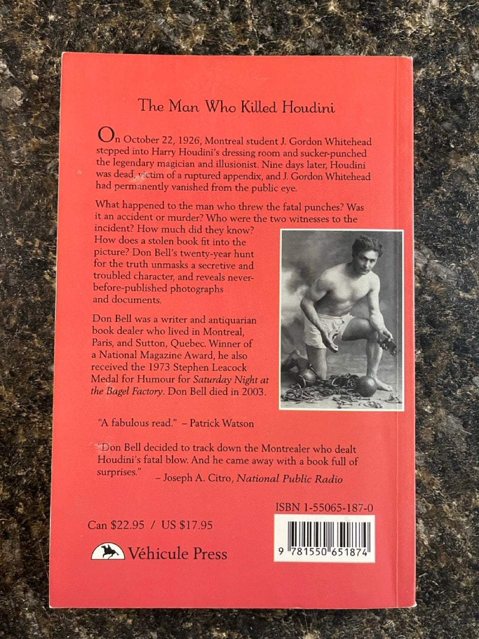 The Man Who Killed Houdini -Don Bell