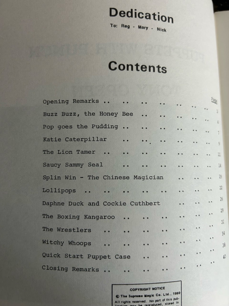 Puppets With Punch - Tony Green