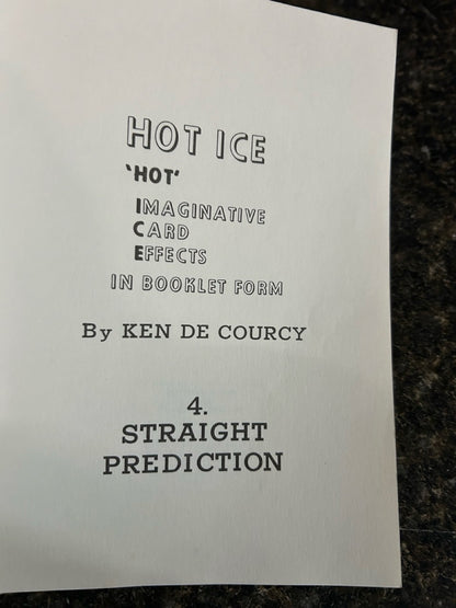 2 Ken de Courcy "Hot Ice" booklets