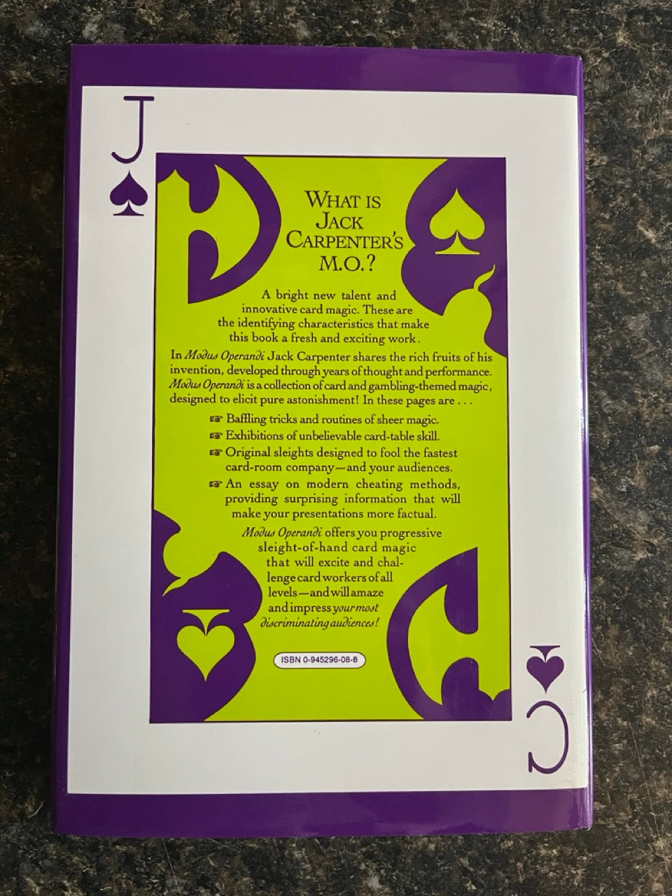 Modus Operandi: The Card Magic Of Jack Carpenter - Stephen Hobbs