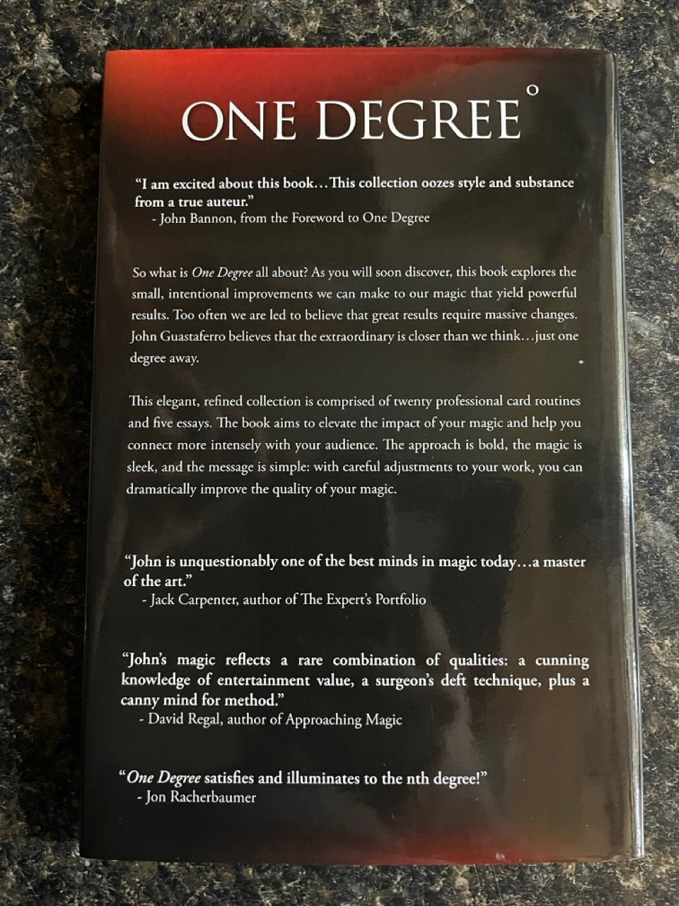 One Degree - John Guastaferro - HARDCOVER