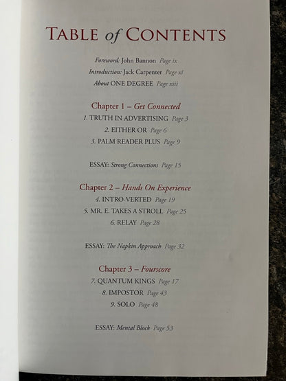 One Degree - John Guastaferro - HARDCOVER
