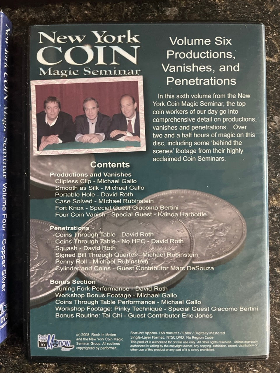 New York Coin Magic Seminar Vols. 1-4, 6 - DVD
