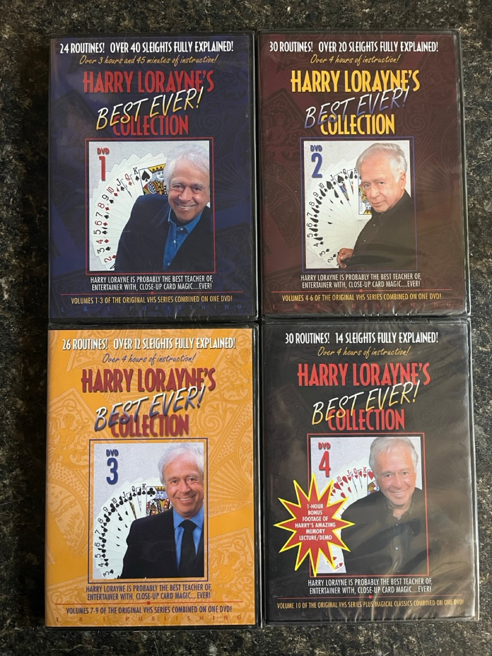 Harry Lorayne's Best Ever! Collection, Vols. 1-4 - DVDs