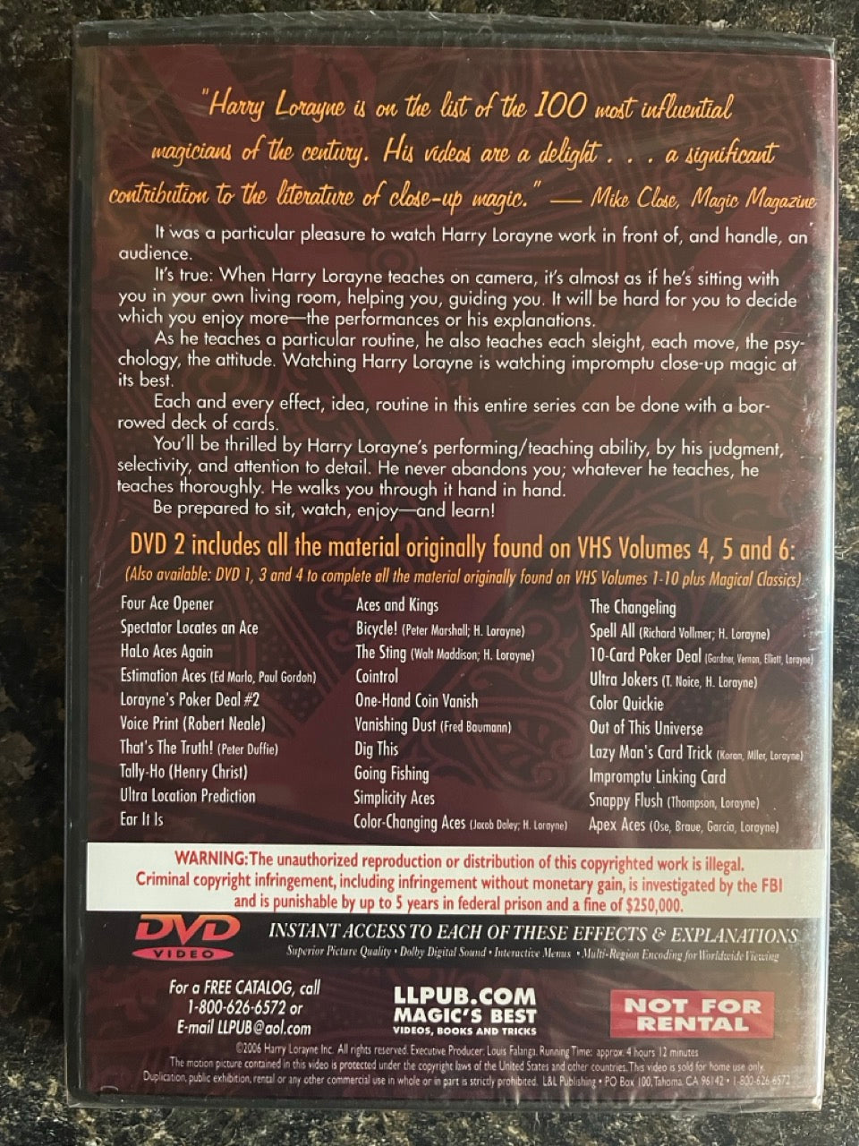 Harry Lorayne's Best Ever! Collection, Vols. 1-4 - DVDs
