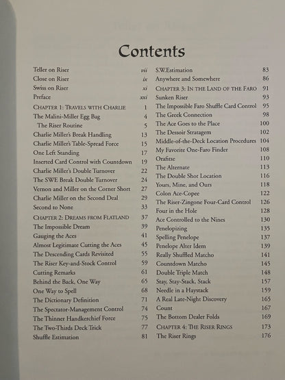 2 Harry Riser Titles (Secrets...Escamoteur, Feints & Temps...)